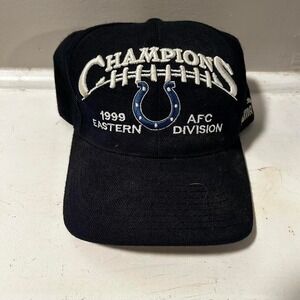 Vintage 90s 1999 Indianapolis colts division champions Puma strap back hat cap